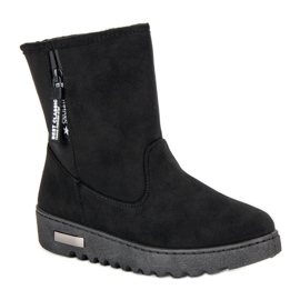 Mckeylor Bottes en daim chaudes le noir 3