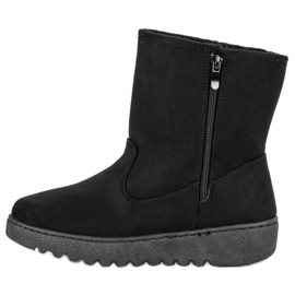 Mckeylor Bottes en daim chaudes le noir 4