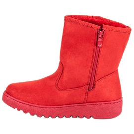 Mckeylor Bottes en daim chaudes rouge 1