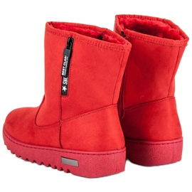Mckeylor Bottes en daim chaudes rouge 2