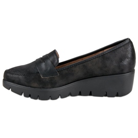 Kylie Mocassins compensés le noir 1