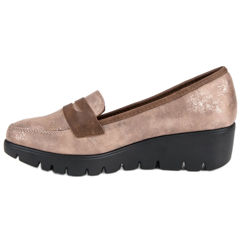 Kylie Mocassins compensés beige 1 Kylie Mocassins compensés beige 1