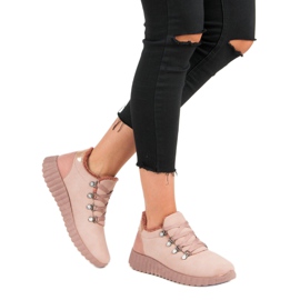 Kylie Baskets en daim rose 5