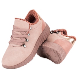 Kylie Baskets en daim rose 2