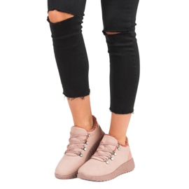 Kylie Baskets en daim rose 4