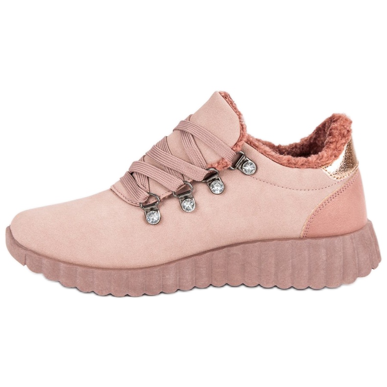 Kylie Baskets en daim rose 1