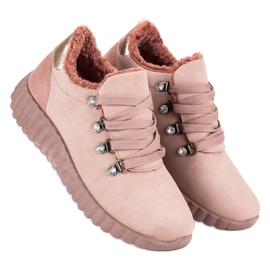 Kylie Baskets en daim rose 3