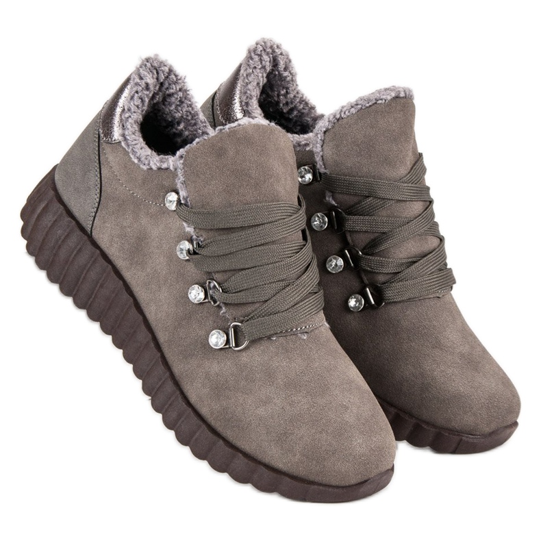 Kylie Baskets en daim brun 1