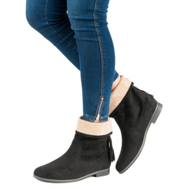 Weide Bottines bohèmes en daim le noir 3