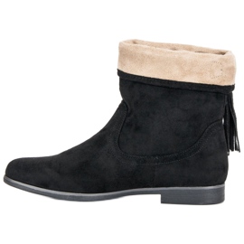 Weide Bottines bohèmes en daim le noir 11