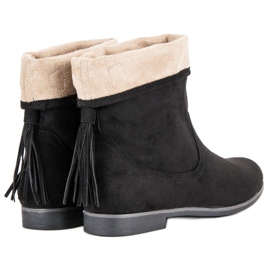 Weide Bottines bohèmes en daim le noir 12