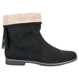 Weide Bottines bohèmes en daim le noir 4