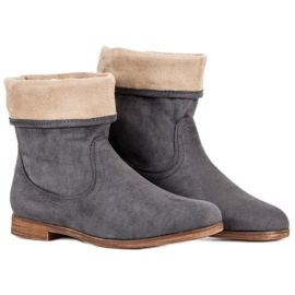 Weide Bottines bohèmes en daim gris 3