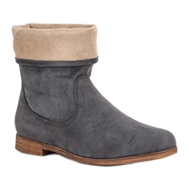 Weide Bottines bohèmes en daim gris 14