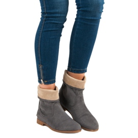 Weide Bottines bohèmes en daim gris 4