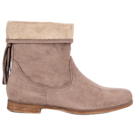 Weide Bottines bohème en daim brun 14