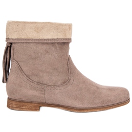 Weide Bottines bohème en daim brun 6