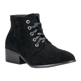 Bottines noires nouées 1