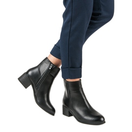 Small Swan Bottines classiques à talons hauts noir 1