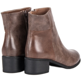Small Swan Bottines classiques à talons hauts le noir brun 4