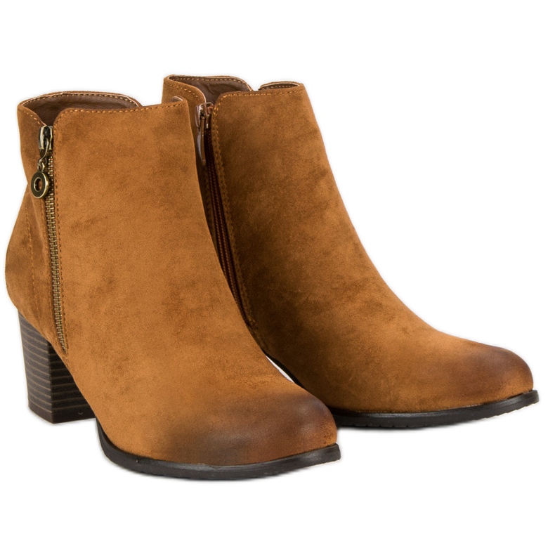 Bottines en daim VINCEZA brun 1