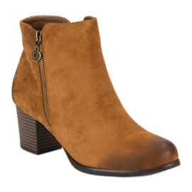 Bottines en daim VINCEZA brun 4