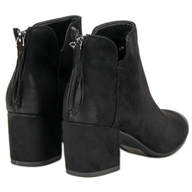 Bottines à talons en daim de VINCEZA le noir 6