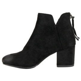 Bottines à talons en daim de VINCEZA le noir 5