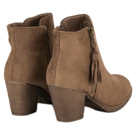 Bottines en daim marron brun 6