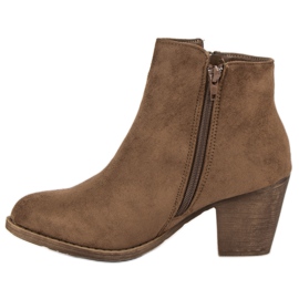 Bottines en daim marron brun 5