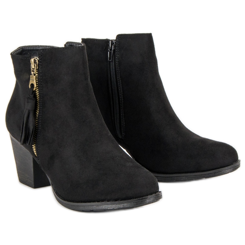 Bottines en daim noir le noir 1