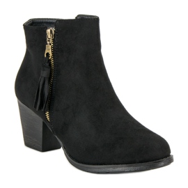 Bottines en daim noir le noir 4