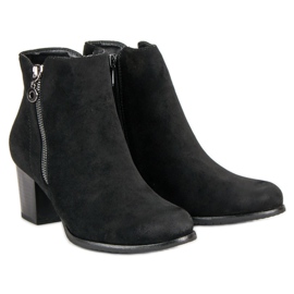 Bottines en daim VINCEZA le noir 1