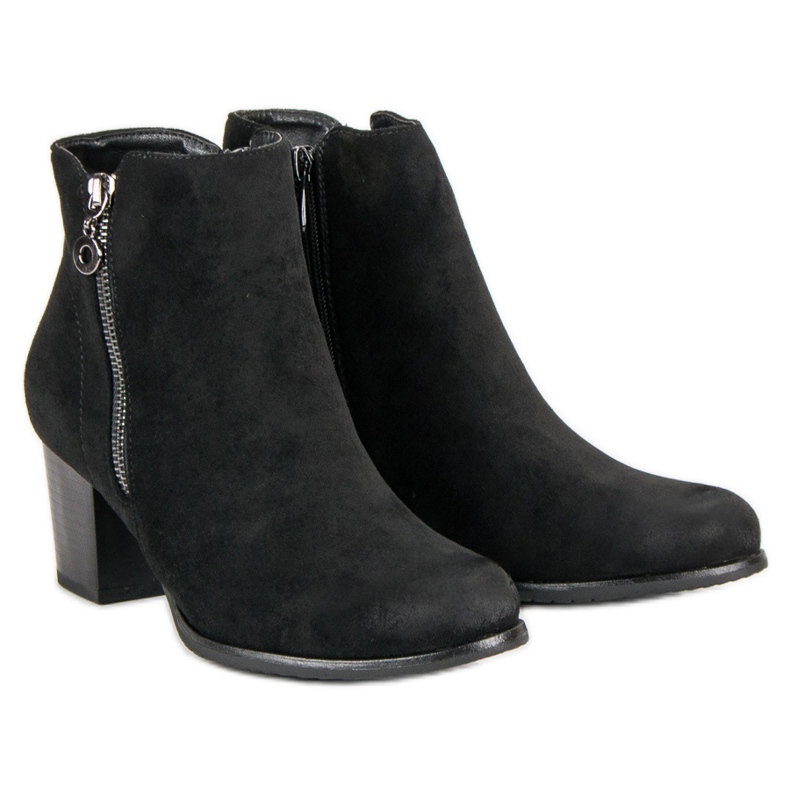 Bottines en daim VINCEZA noir 1