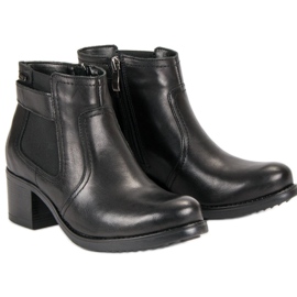 Bottines Chelsea en cuir VINCEZA noir 1