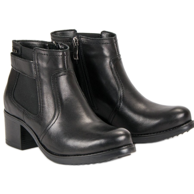 Bottines Chelsea en cuir VINCEZA le noir 1 Bottines Chelsea en cuir VINCEZA le noir 1