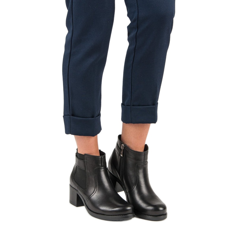 Bottines Chelsea en cuir VINCEZA le noir 2 Bottines Chelsea en cuir VINCEZA le noir 2