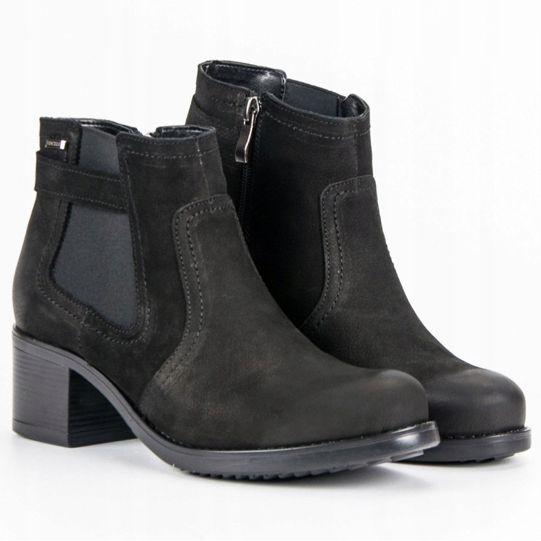 Bottines Chelsea en cuir VINCEZA noir 1