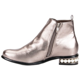 Comer Bottes avec perles gris 2 Comer Bottes avec perles gris 2