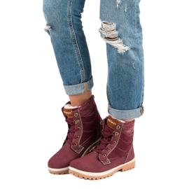 Trappeurs marrons MCKEYLOR rouge 5