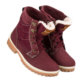 Trappeurs marrons MCKEYLOR rouge 7