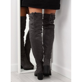 Cuissardes à talons larges gris BH108-HB Gris 2