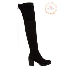 Bottines noires à talons BH108-HB 1
