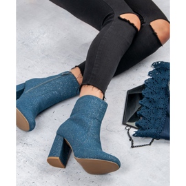 Bottes en jean à la mode bleu 1