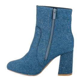 Bottes en jean à la mode bleu 2