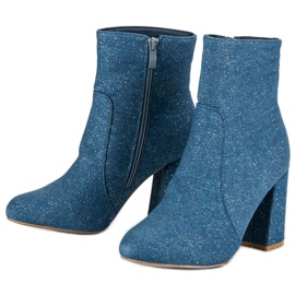 Bottes en jean à la mode bleu 3