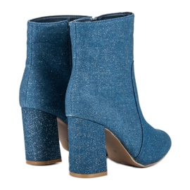 Bottes en jean à la mode bleu 4