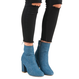Bottes en jean à la mode bleu 5