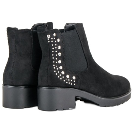 Bottines Jodhpur à talons hauts le noir 2