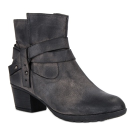 Bottes à talons hauts gris 1